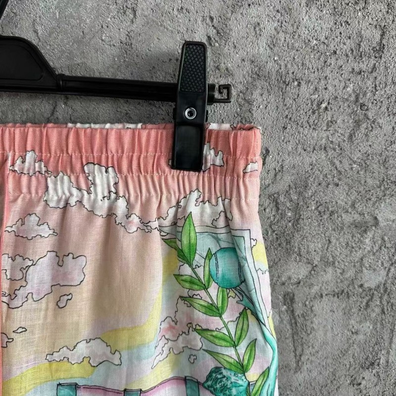 CASABLANCA Thinker linen shorts