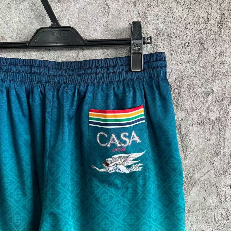 CASABLANCA Stadium pattern silk shorts