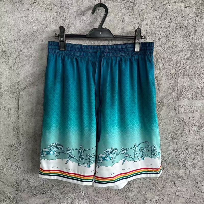 CASABLANCA Stadium pattern silk shorts