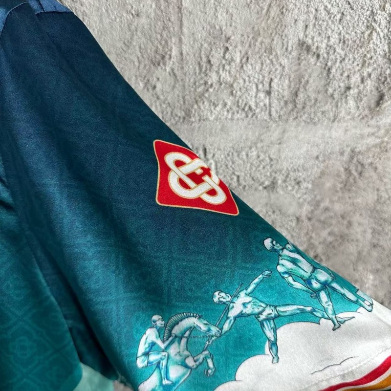 CASABLANCA Stadium graphic silk T-shirt