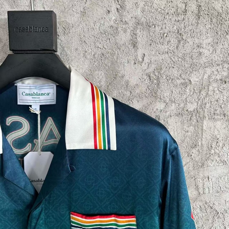 CASABLANCA Stadium graphic silk T-shirt