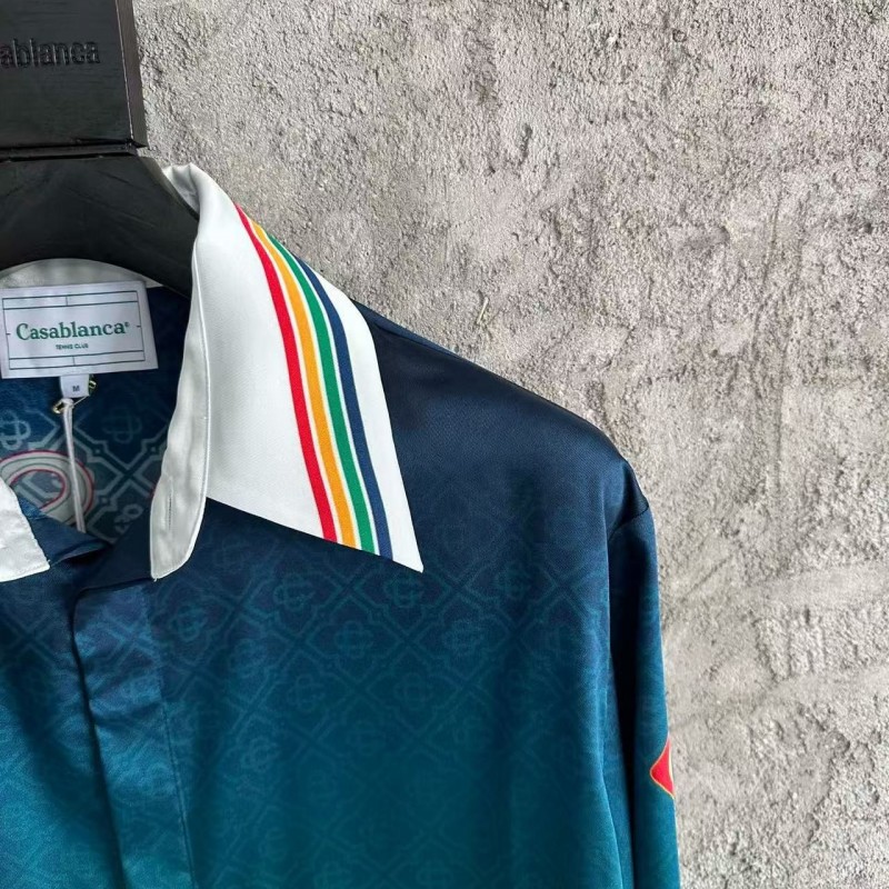 CASABLANCA Stadium pattern silk shirt