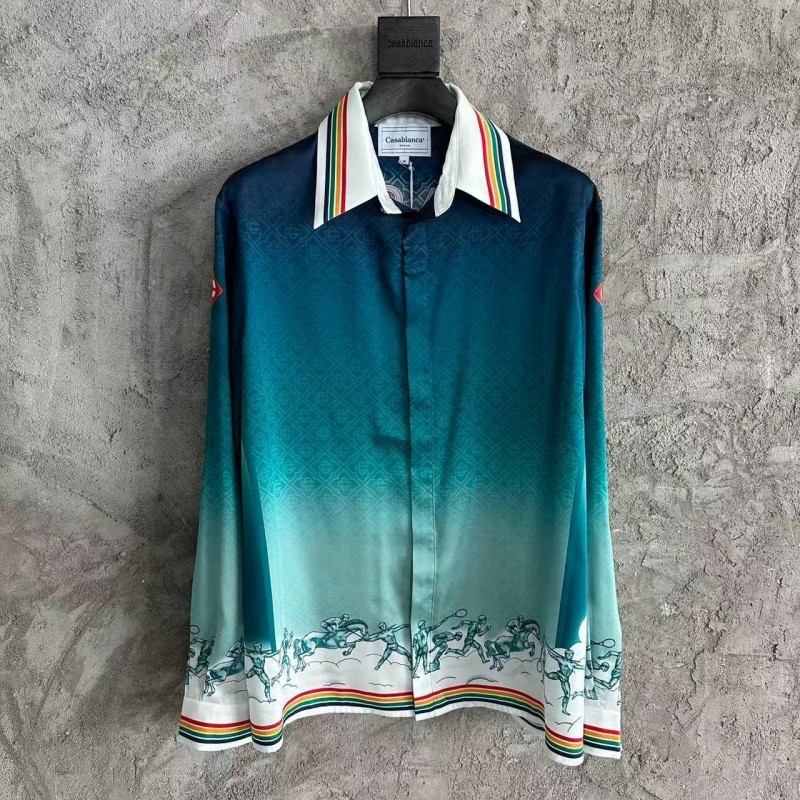 CASABLANCA Stadium pattern silk shirt
