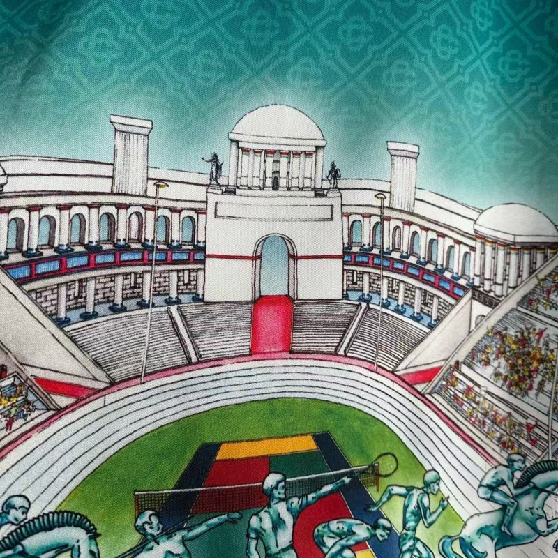 CASABLANCA Stadium pattern silk shirt