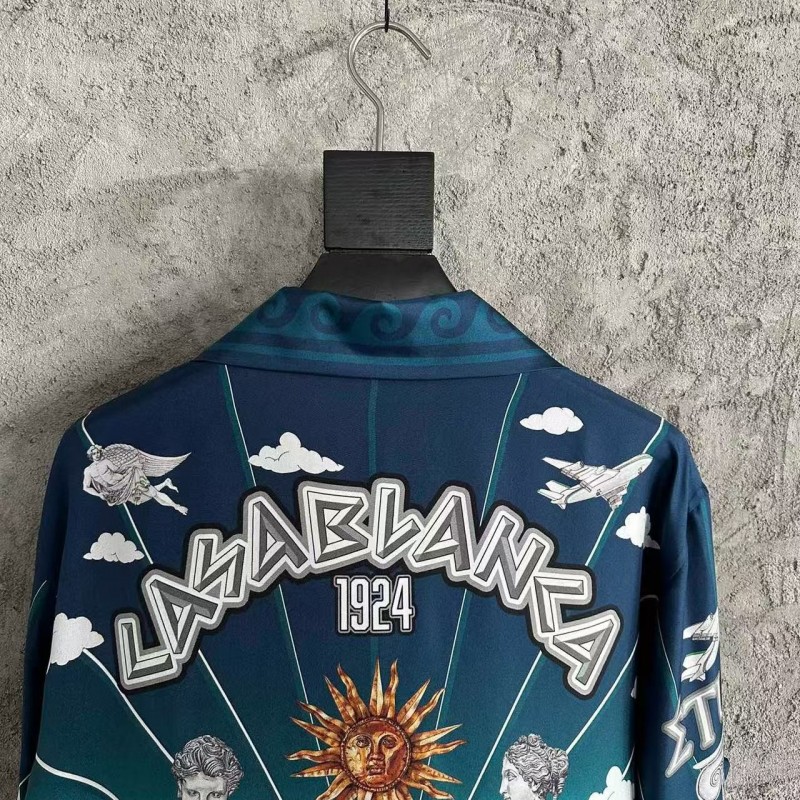 CASABLANCA Silk shirt with celestial sphere pattern