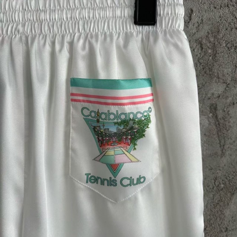 CASABLANCA Early Spring Fountain Pattern Silk Shorts