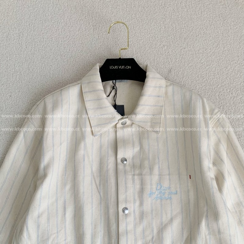 D*0r ss25 Summer Series Striped Shirt Jacket