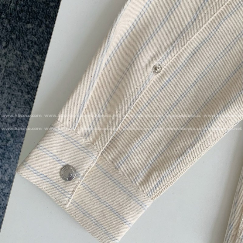 D*0r ss25 Summer Series Striped Shirt Jacket