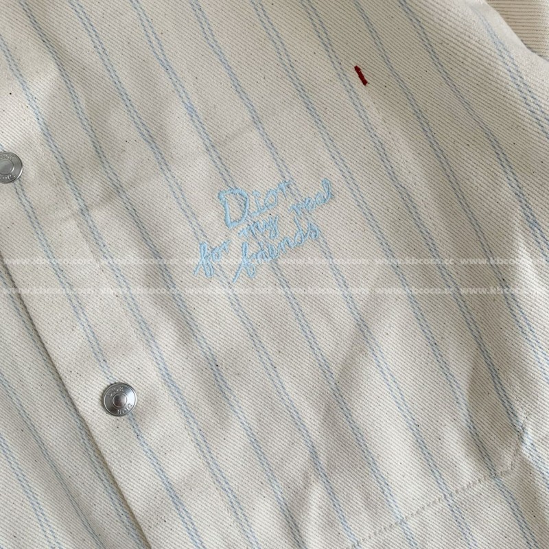 D*0r ss25 Summer Series Striped Shirt Jacket