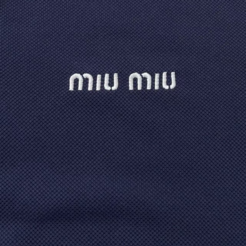 M*um*u micro logo letter contrast color polo shirt