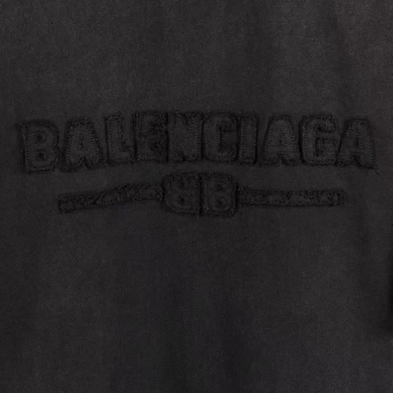 Ba*len*cia*ga Heavy Washed Round Neck T-Shirt