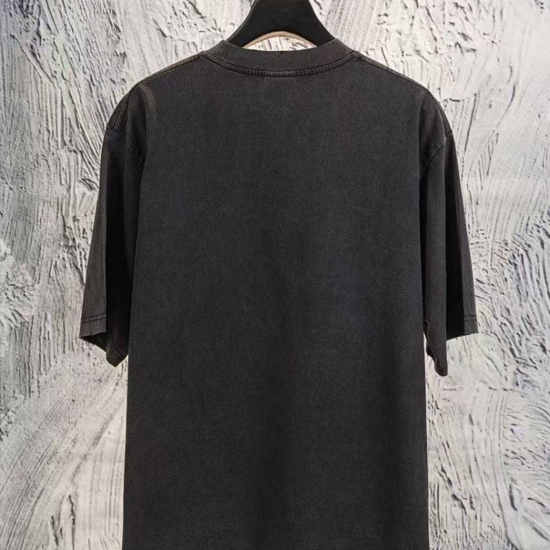 Ba*len*cia*ga Heavy Washed Round Neck T-Shirt