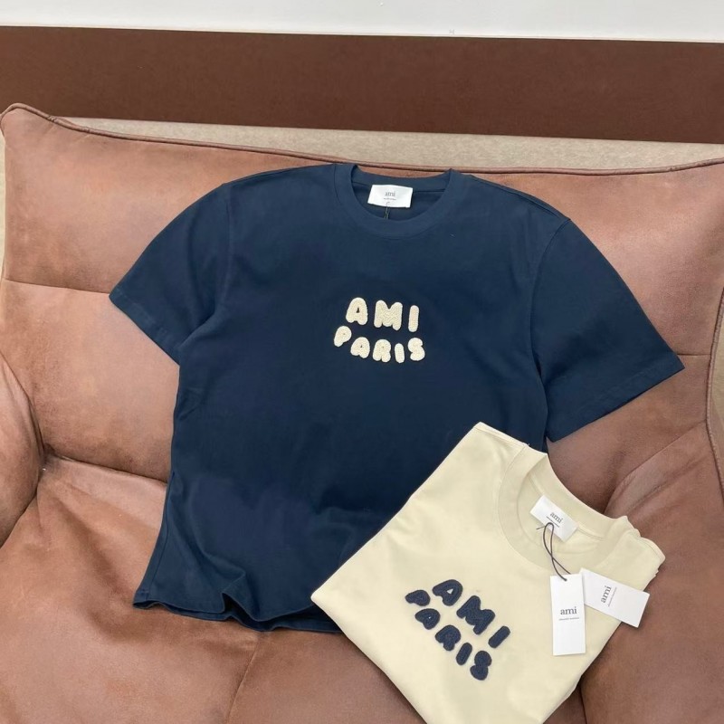 Ami navy blue crochet short sleeve