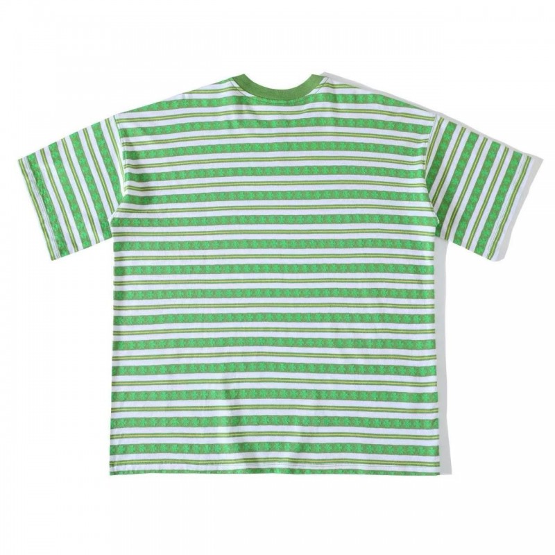 Ch**me He**ts striped logo print crew neck short sleeves