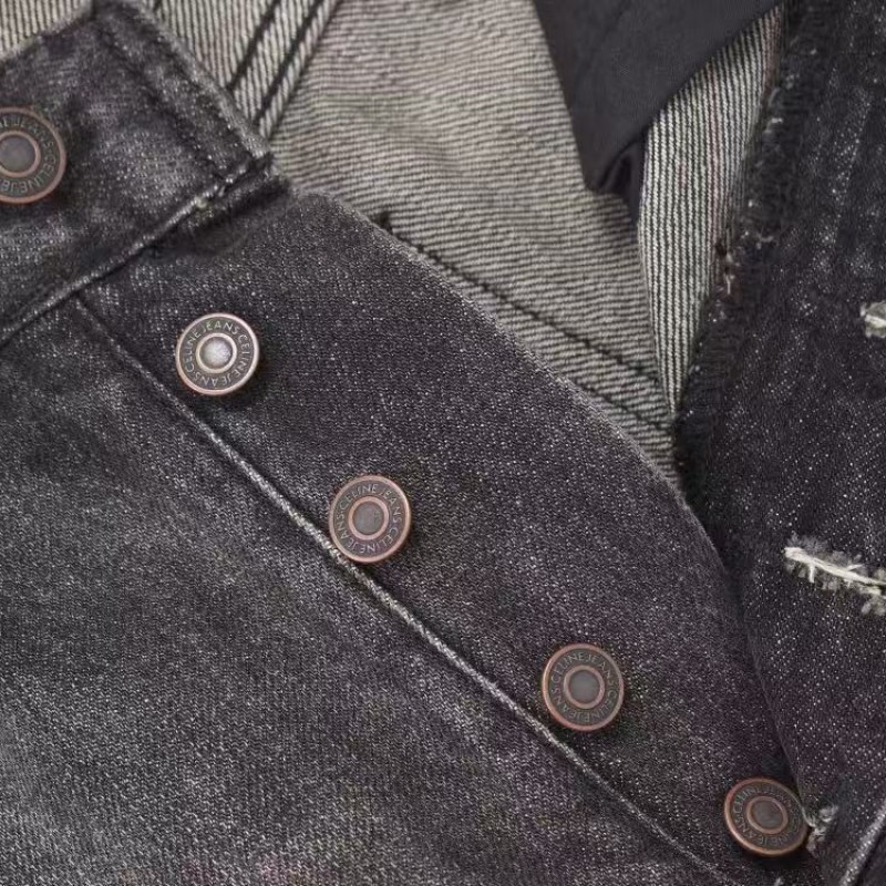 Ce**e black washed jeans with holes