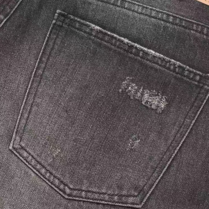 Ce**e black washed jeans with holes