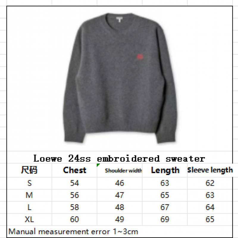 L0ew* 24ss embroidered sweater