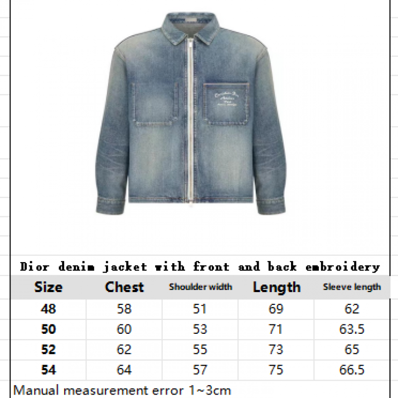 D*0r denim jacket with front and back embroidery