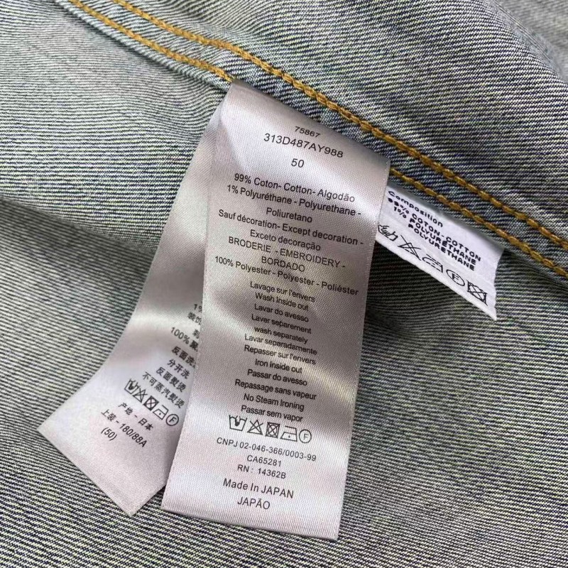 D*0r denim jacket with front and back embroidery