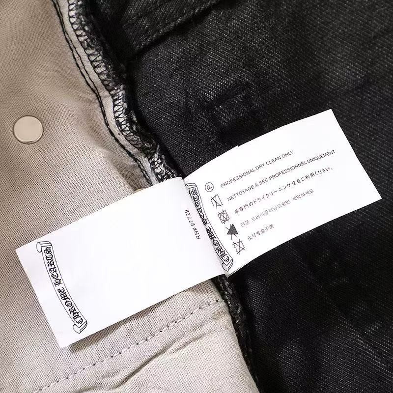 Ch**me He**ts Red Black and White Cross Jeans