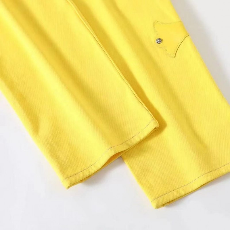 Ch**me He**ts New York limited edition yellow jeans
