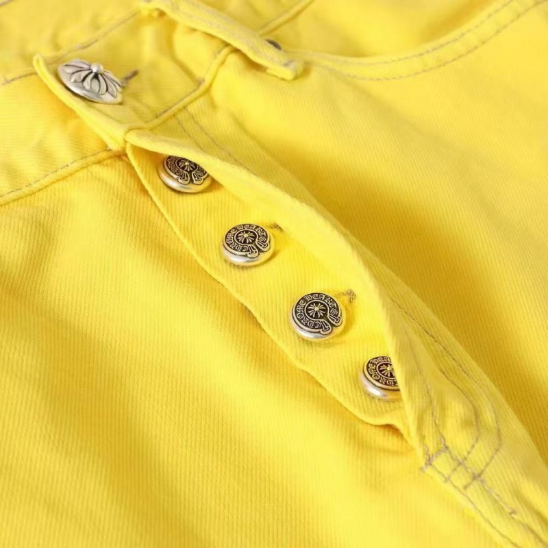 Ch**me He**ts New York limited edition yellow jeans