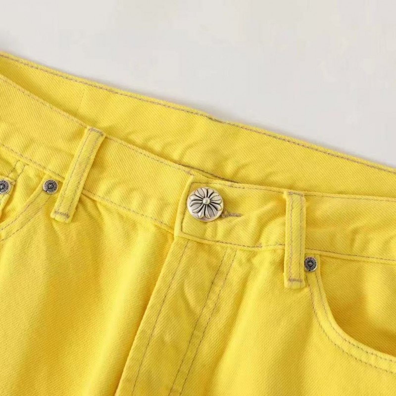Ch**me He**ts New York limited edition yellow jeans