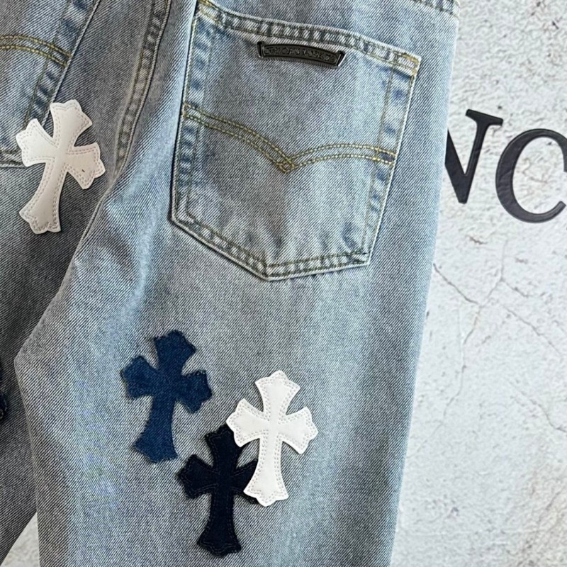 Ch**me He**ts London Bull King Silver Studded Leather Limited Edition Jeans