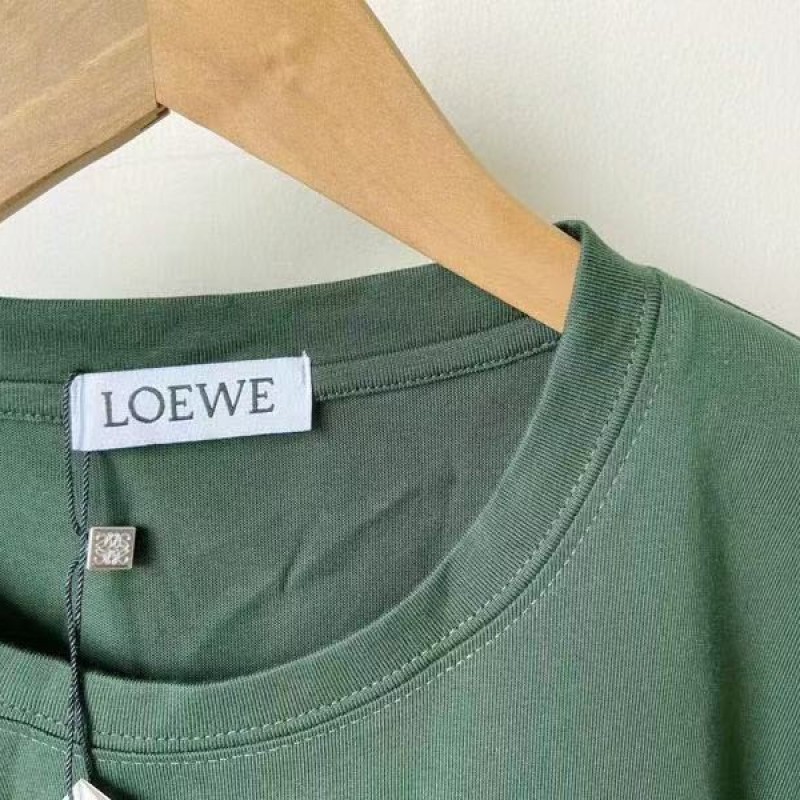 L0ew* panda embroidered short sleeves