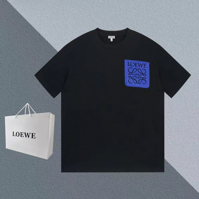 L0ew* blue logo on chest short sleeves