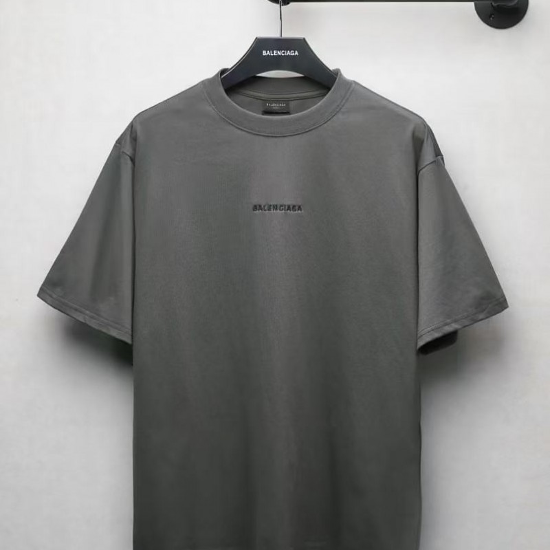 Paris front and back letter embroidery short sleeves