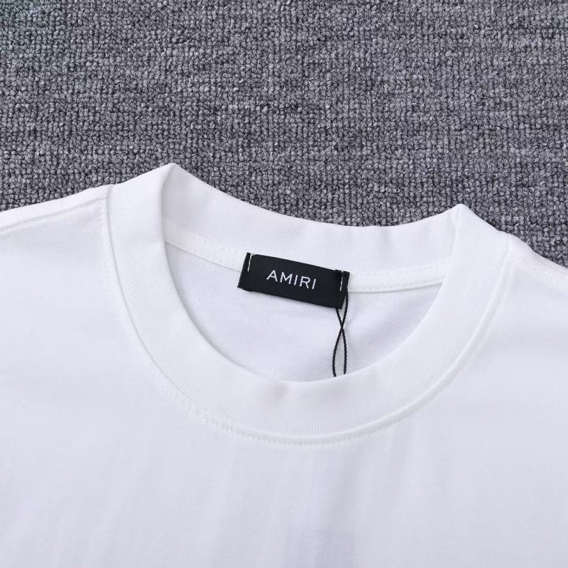 AMIRI Spring and Summer Snake Print Letter Pattern Short Sleeve