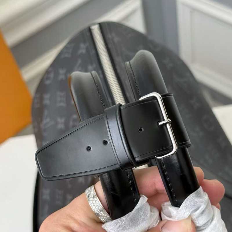 New KEEPALL BANDOULIÈRE 50 black check travel bag N14202