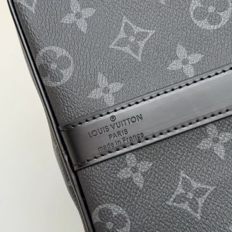 New KEEPALL BANDOULIÈRE 50 black check travel bag N14202