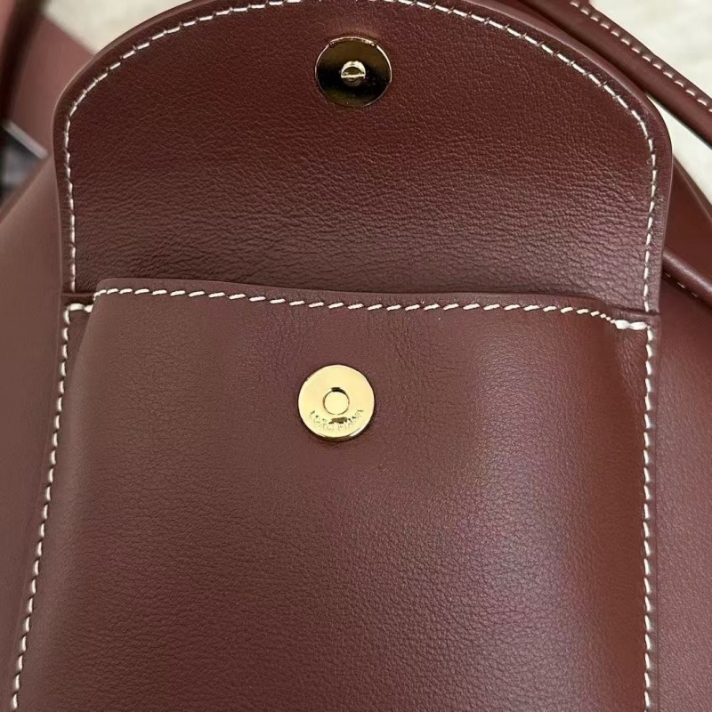 L**o p*ana extra black imported cowhide drawstring backpack, size: 25*27*14cm