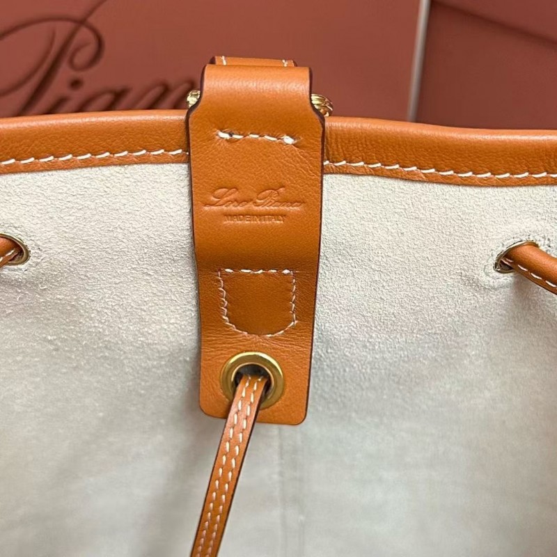 L**o p*ana extra brown imported cowhide drawstring backpack, size: 25*27*14cm