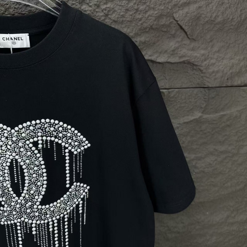 Ch*el 2025 new heavy iron brick T-shirt