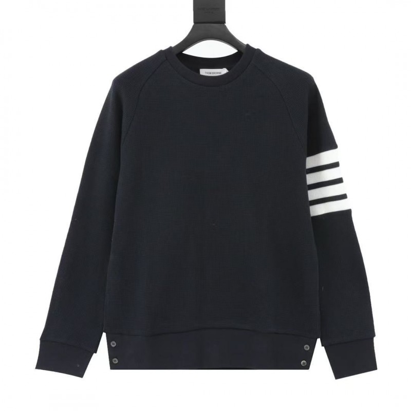 Thom Browne waffle crewneck sweatshirt