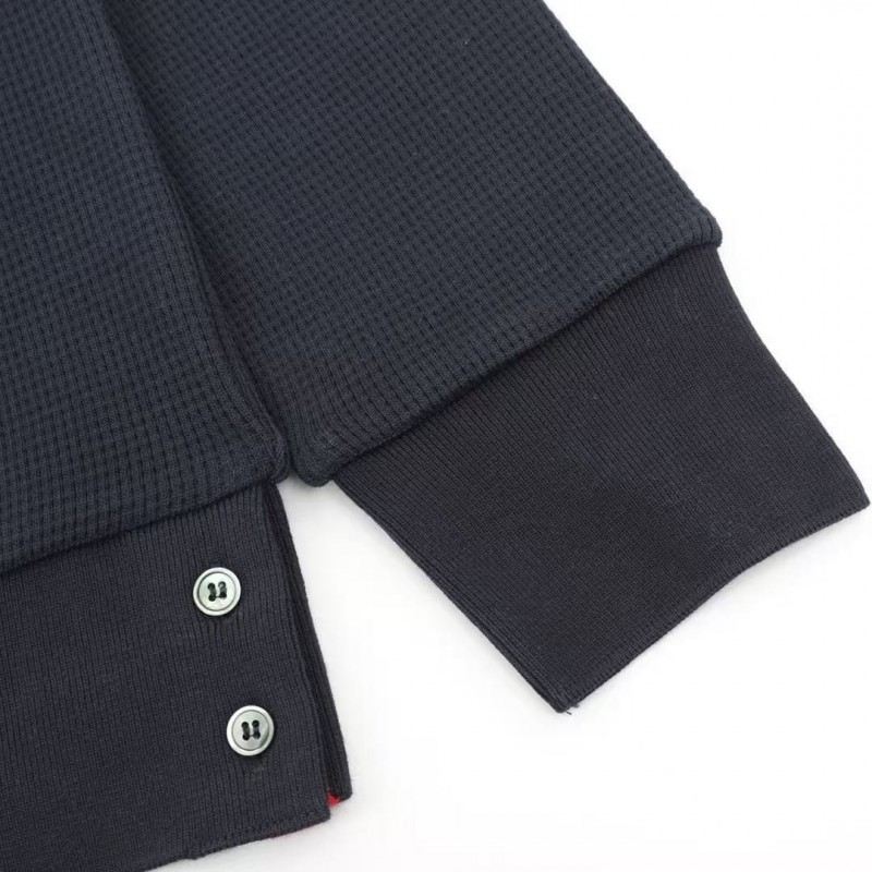 Thom Browne waffle crewneck sweatshirt