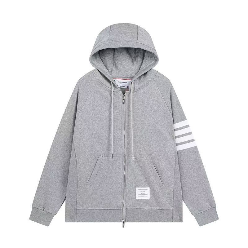 Thom Browne ripple zip-up hoodie