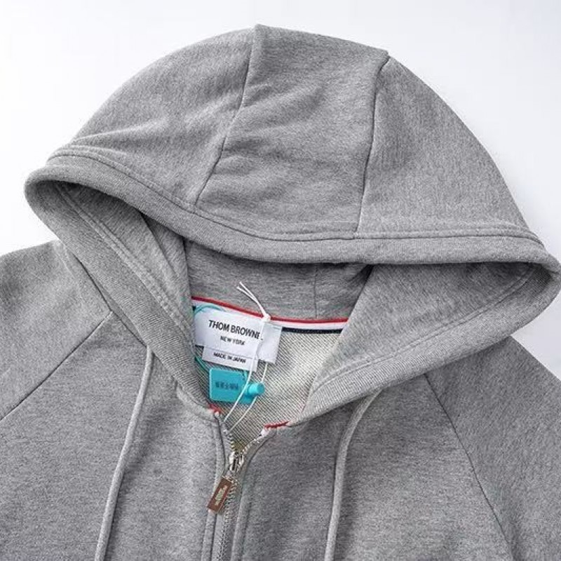 Thom Browne ripple zip-up hoodie