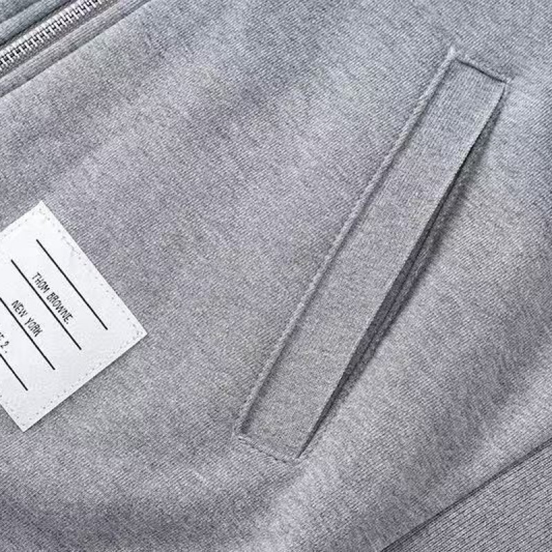 Thom Browne ripple zip-up hoodie