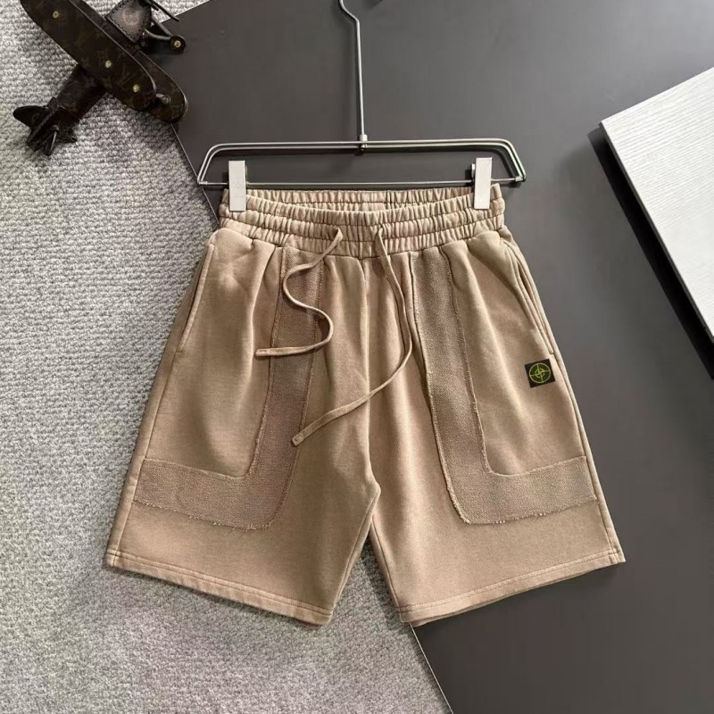 Stone Island 2025 Spring and Summer New Elastic Band Casual Washed Loose Shorts