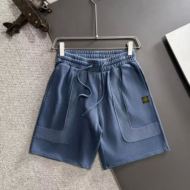 Stone Island 2025 Spring and Summer New Elastic Band Casual Washed Loose Shorts
