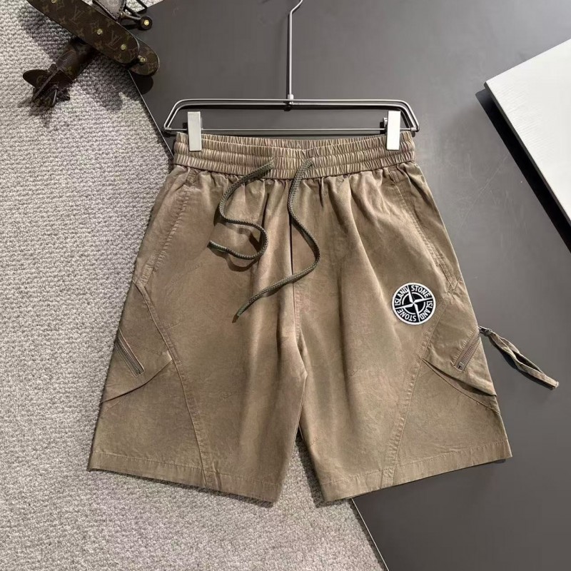 Stone Island 2025 Spring and Summer New Zipper Elastic Shorts
