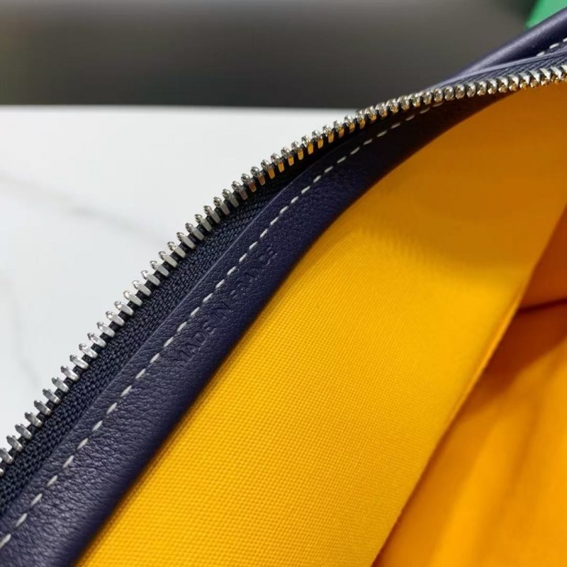 Go*ard imported cowhide with canvas large toilet bag, size: 30*23*8cm