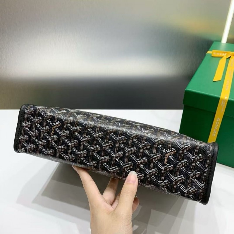 Go*ard imported cowhide with canvas large toilet bag, size: 30*23*8cm