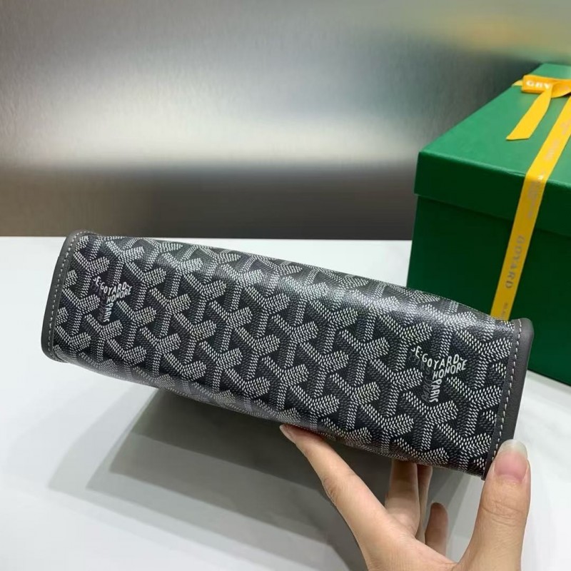 Go*ard imported cowhide with canvas small toilet bag, size: 25*18*7cm