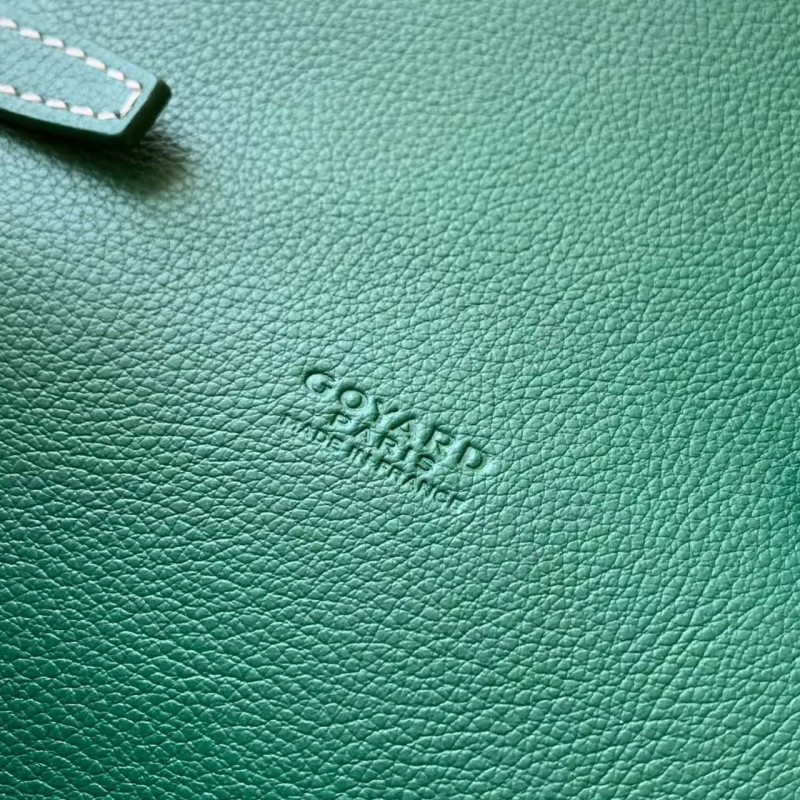 Go*ard imported cowhide with canvas one-shoulder crossbody bag, size: 21*16*4cm