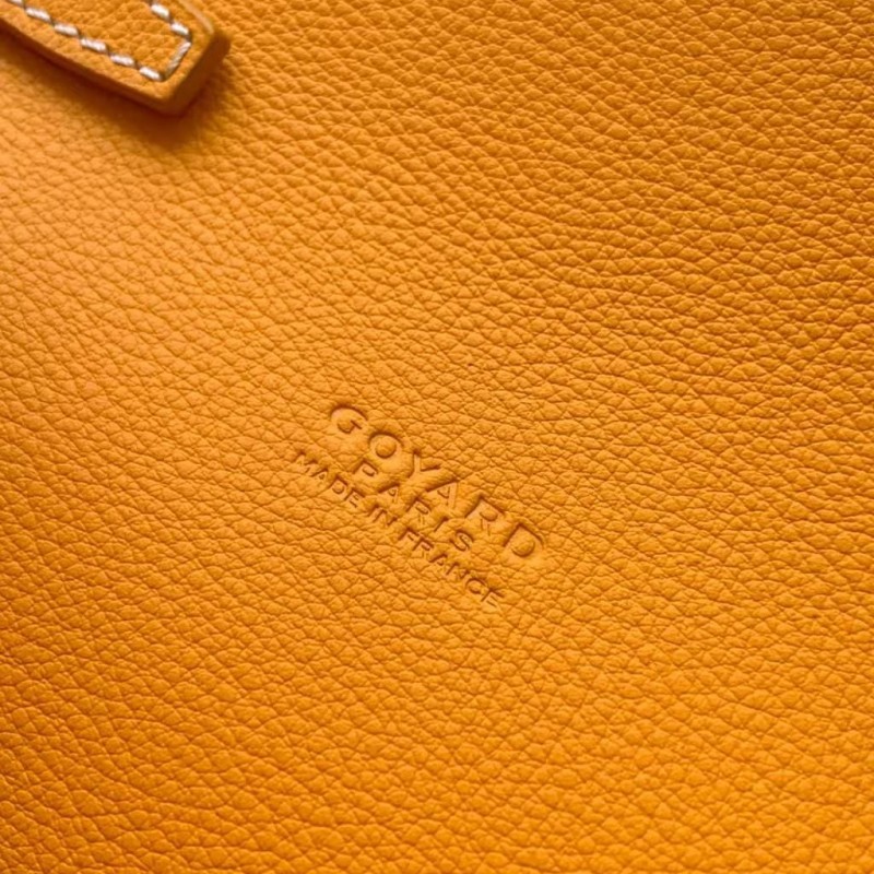 Go*ard imported cowhide with canvas one-shoulder crossbody bag, size: 21*16*4cm